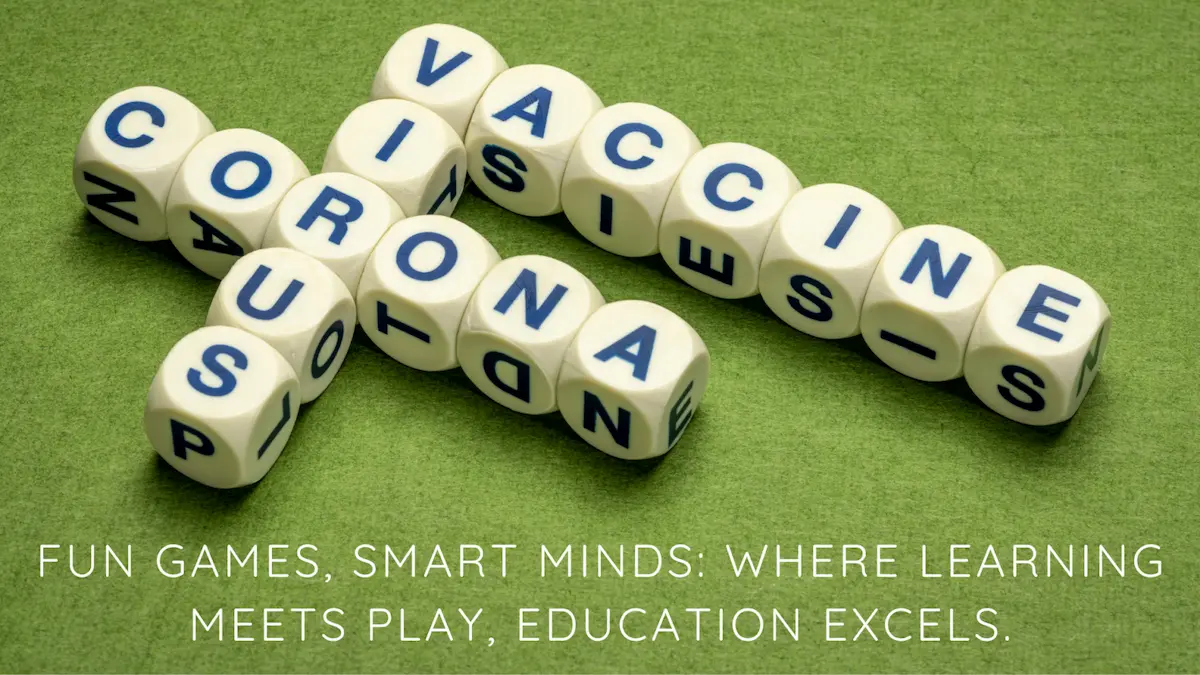 Students in a futuristic digital biology classroom exploring interactive MCQs, picture quizzes, and crosswords on holographic screens