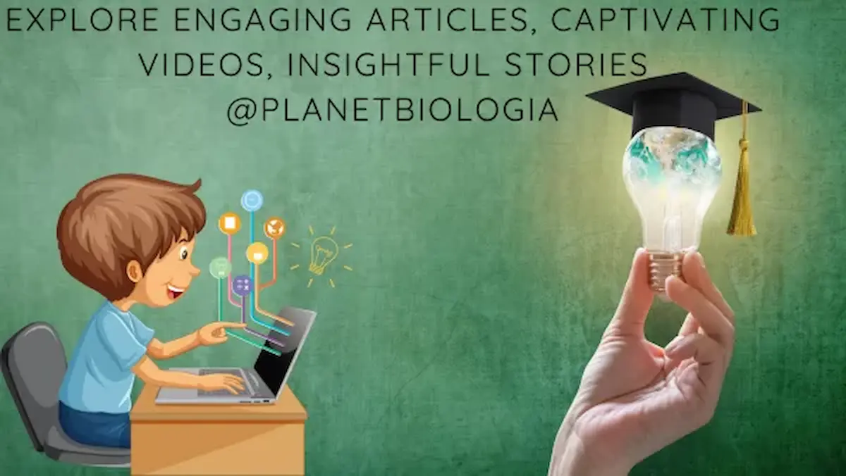 Students in a futuristic digital biology classroom exploring interactive MCQs, picture quizzes, and crosswords on holographic screens